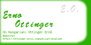 erno ottinger business card